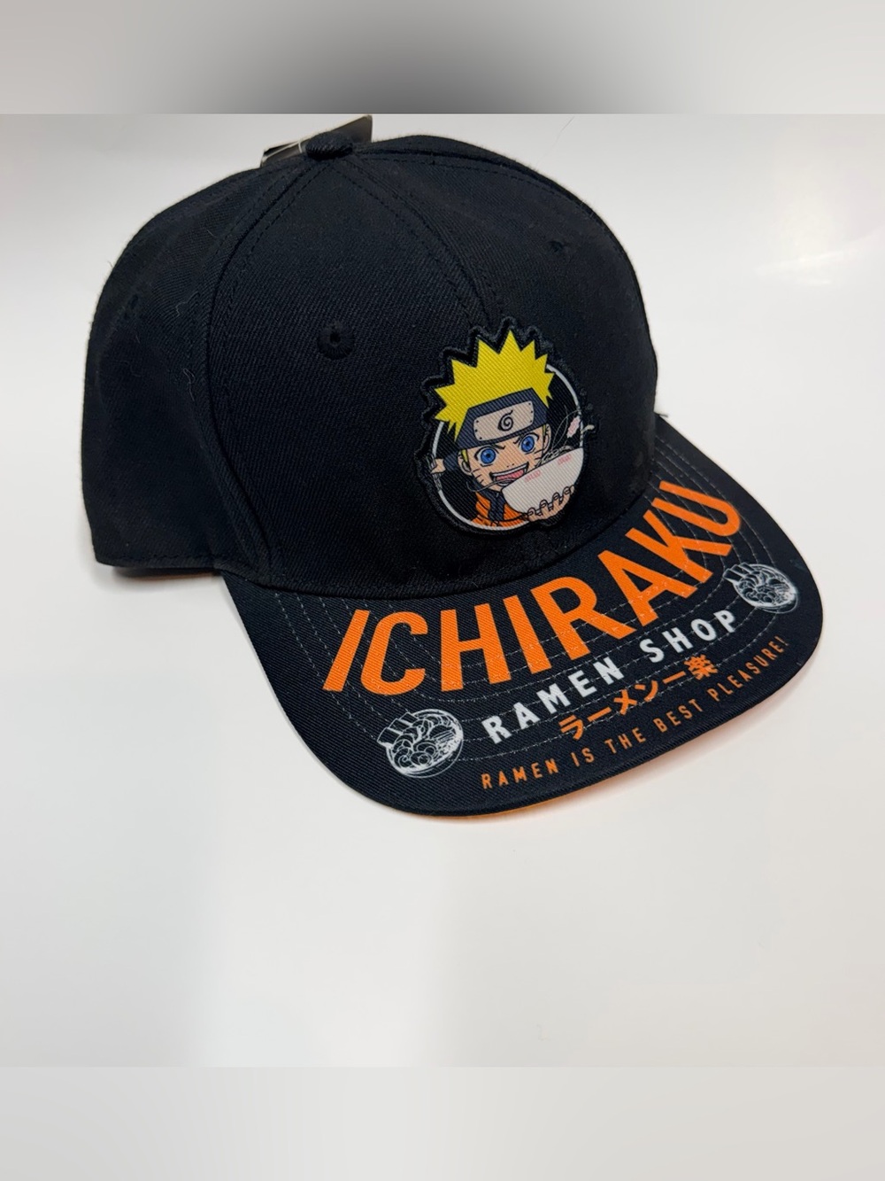 Black Ichiraku Ramen Graphic Baseball Cap for Men